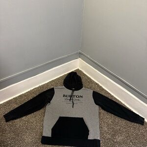 Burton Men's Two-Tone Gray and Black Hoodie